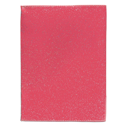 A closed Consuela Notebook, Bae, featuring a plain red cover with a visible seam along the top and left edge. Available in small and medium sizes.