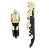 The Wine Serving Set Book Box - Just Add Wine includes a stylish gold wine stopper and a black corkscrew with a gold handle. Available sizes: One size fits all.