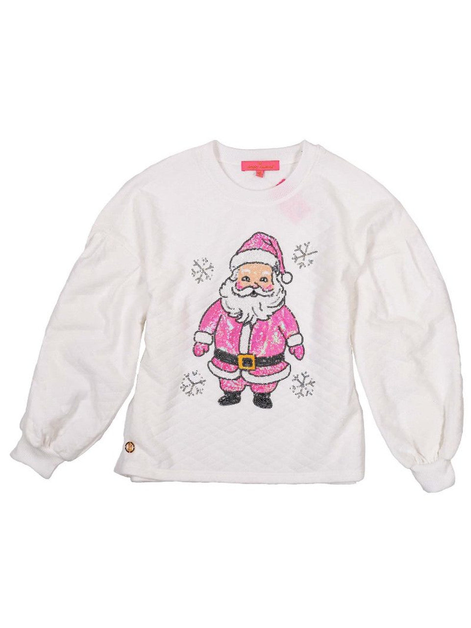 Cheerful Santa Quilted Sweatshirt