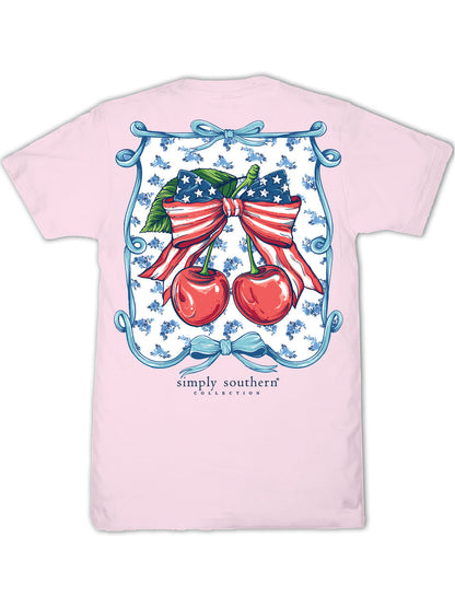 USA Cherry Bow SS T-Shirt