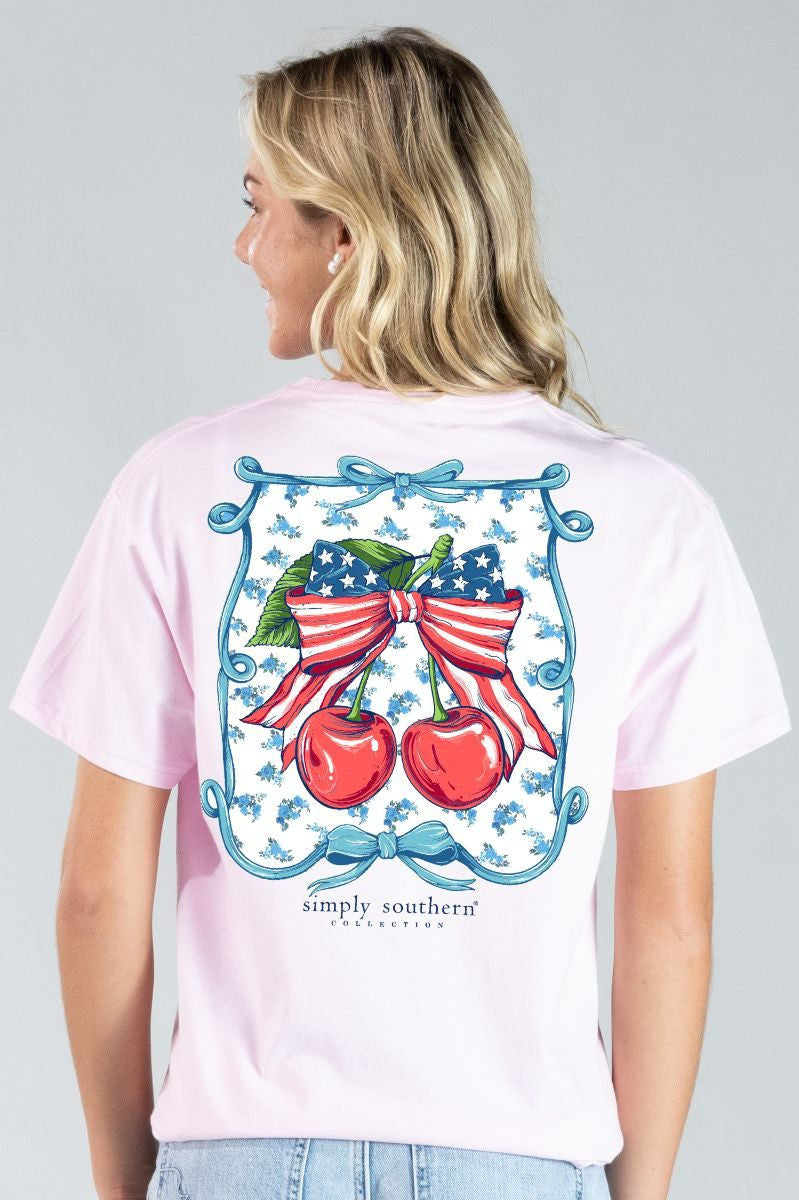 USA Cherry Bow SS T-Shirt