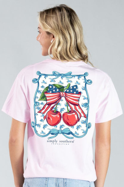 USA Cherry Bow SS T-Shirt