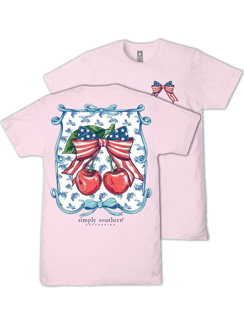 USA Cherry Bow SS T-Shirt