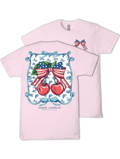 USA Cherry Bow SS T-Shirt