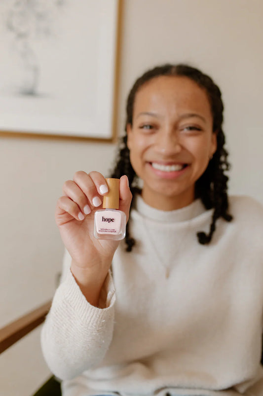 'hope' light pink nail polish | reminder nail polish
