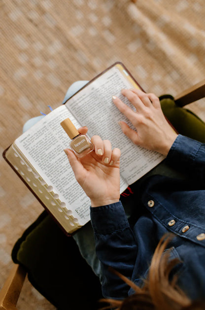 'Heaven' shiny gold reminder nail polish bottle shown; available in 10 ml and 15 ml sizes.