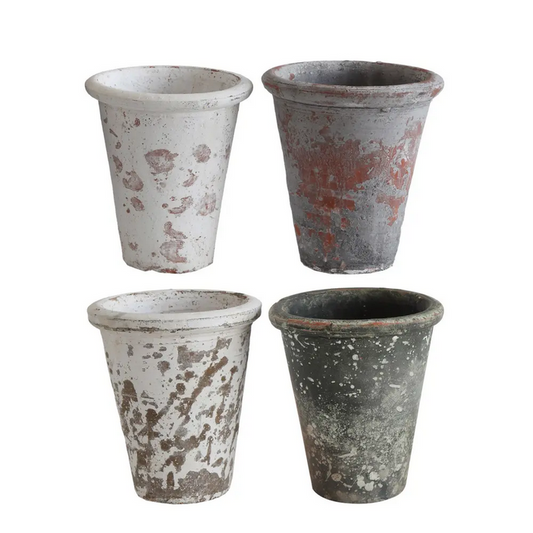 Clay Planter- Distressed Finish