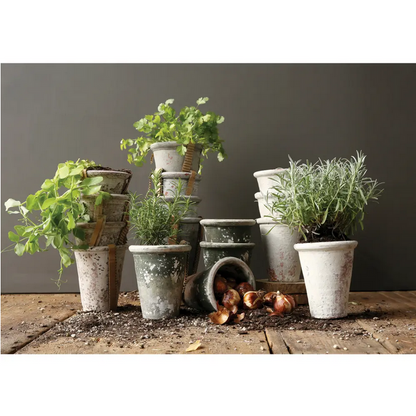 Clay Planter- Distressed Finish