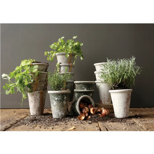Clay Planter- Distressed Finish