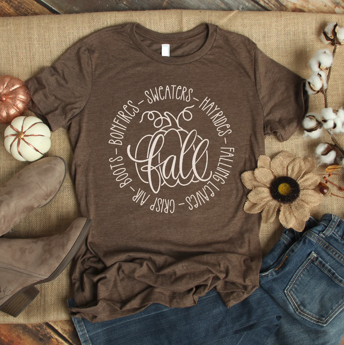 Fall Sweaters Hayrides Graphic Tee