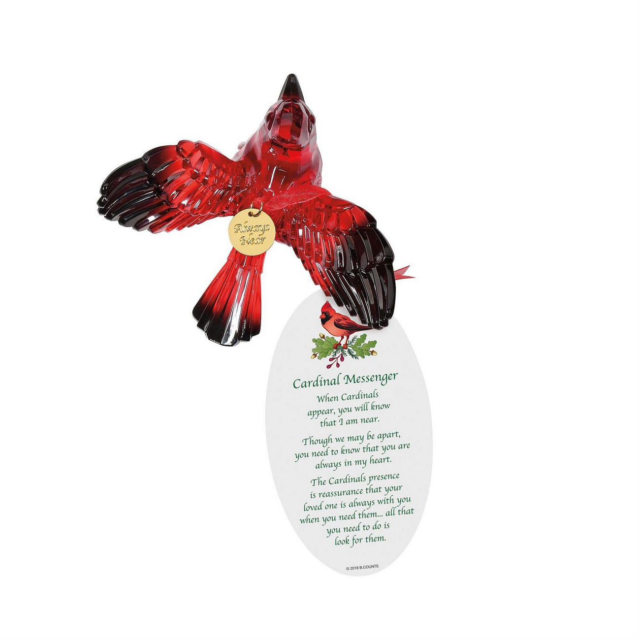 Acrylic Cardinal Ornament