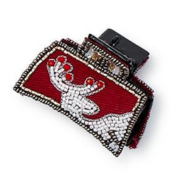 Yuletide Beadacious Hand Beaded Claw Clips