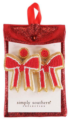 Classic Holiday Beaded Earrings