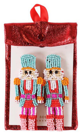 Classic Holiday Beaded Earrings