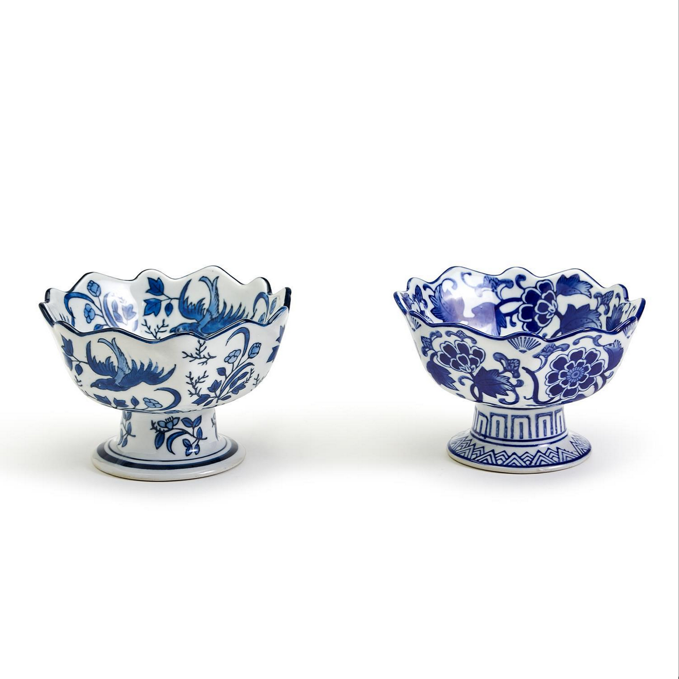 Scalloped Edge Footed Bowl