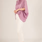 Satin Mock Neck Elastic Front Back Neck Tie Top shown. Available in sizes XS-XL.