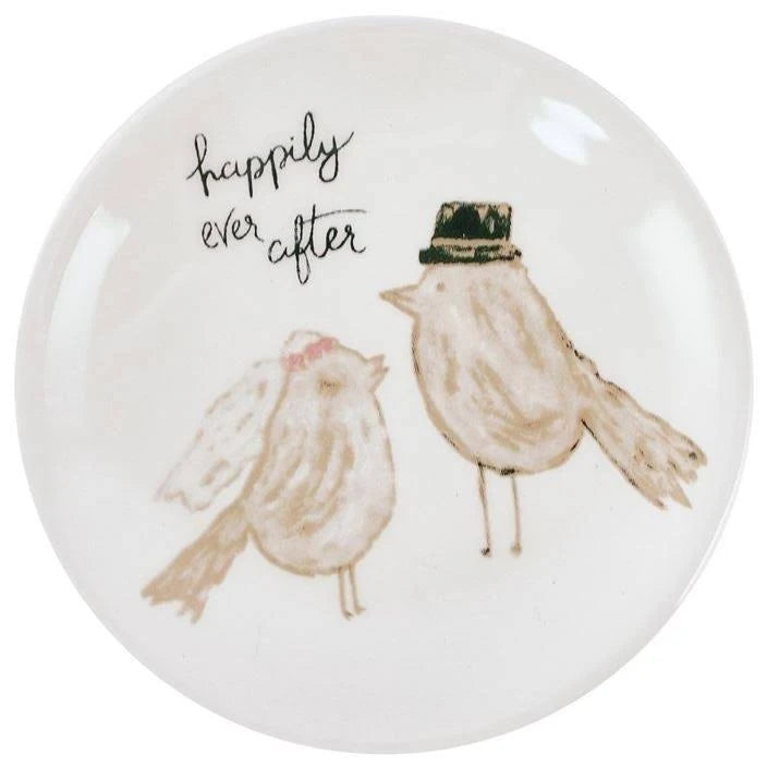 3" Round Wedding Trinket Dish | 2 Styles