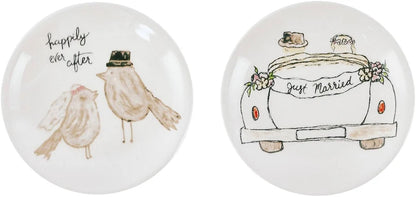 3" Round Wedding Trinket Dish | 2 Styles