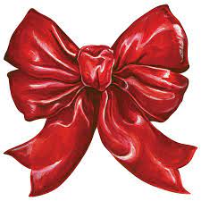 Red ribbon bow placemat.