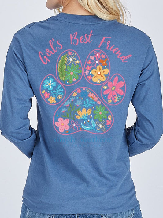Youth Iceland Blue Paw LS T-Shirt