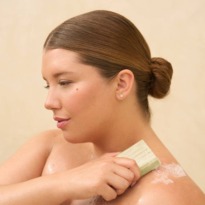 Glycolic Acid Exfoliating Face and Body Wash creates gentle suds; available in 6 oz and 12 oz sizes.