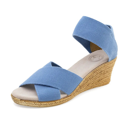 Cannon Espadrille Cornflower Wedge Sandals