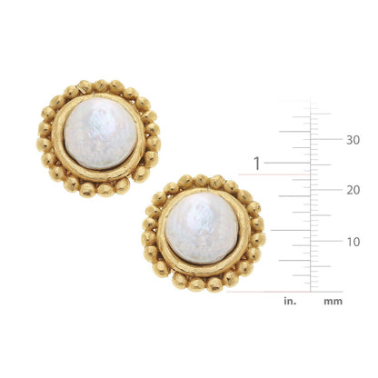 Dotted Pearl Studs
