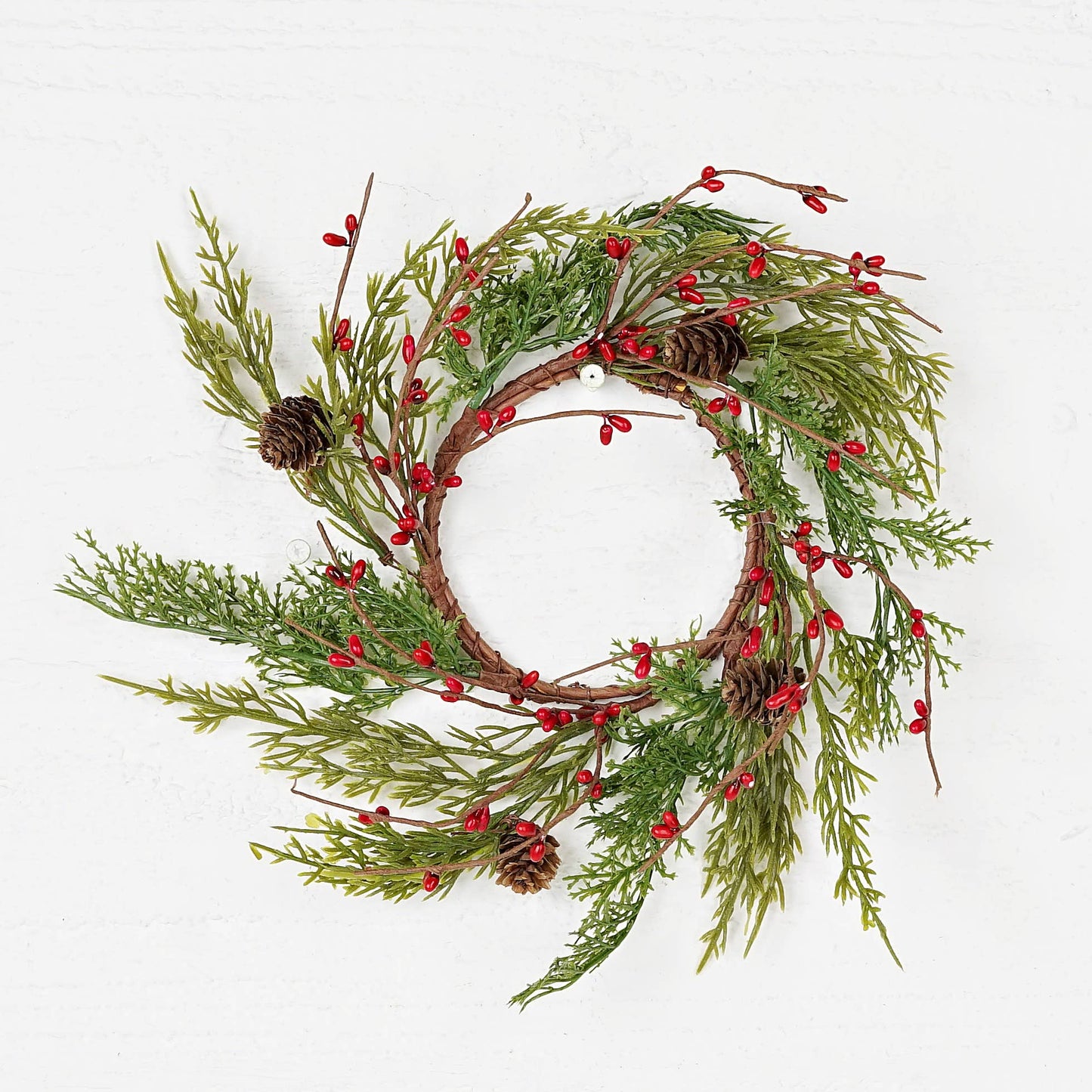 3.5in Evergreen Pine with Red Pips Ring