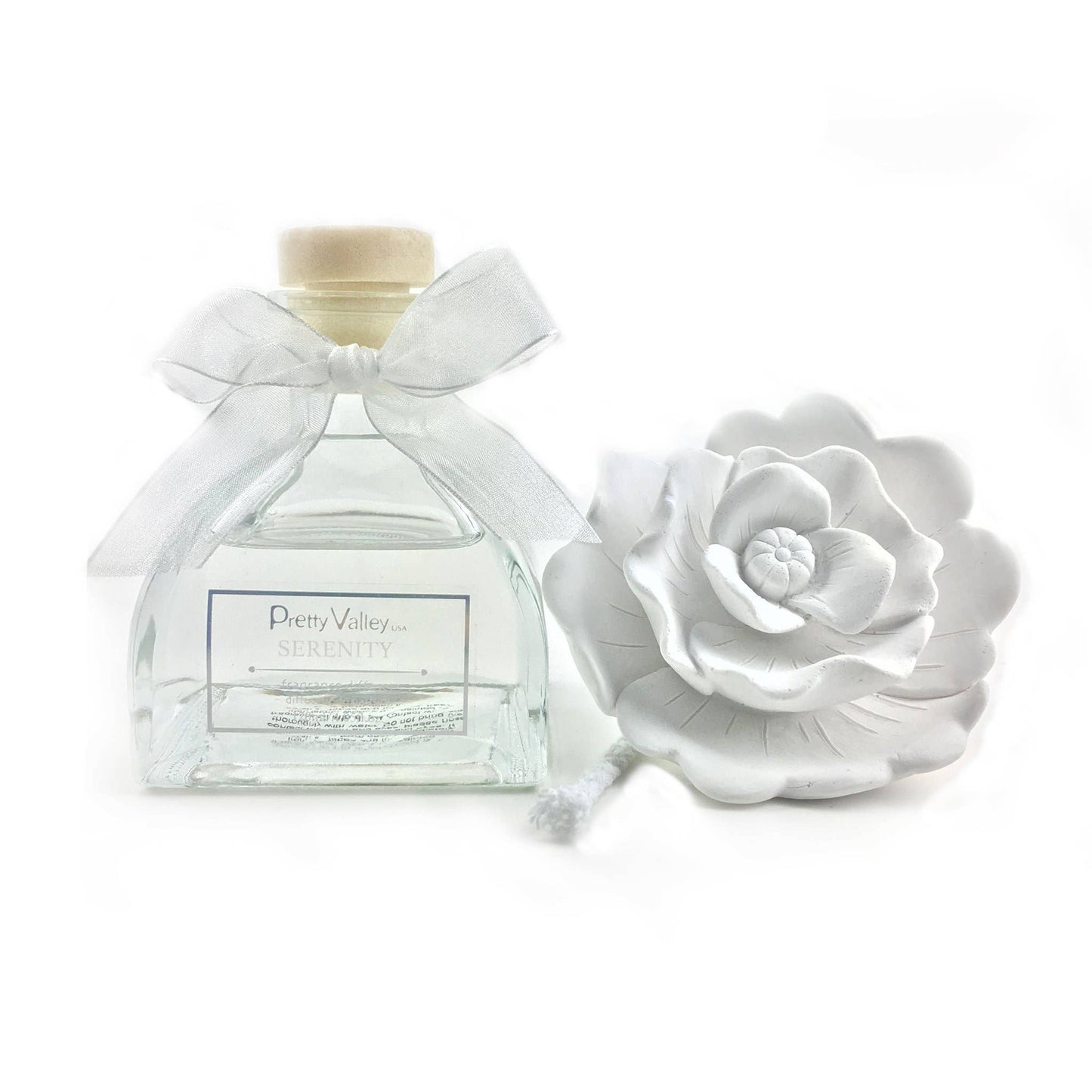 Sunshine Rose Ceramic Flower Diffuser Gift Set -Serenity