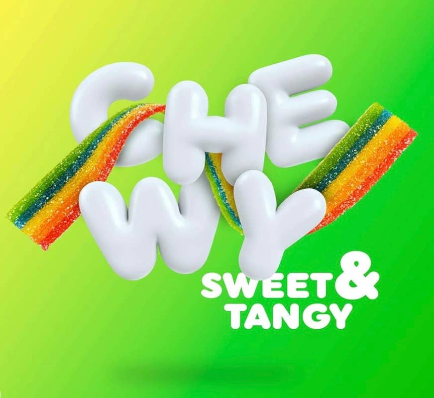 NERDS Rope Clusters Original Rainbow—rainbow-colored, sugar-coated candy rope clusters. Sizes available: not specified.