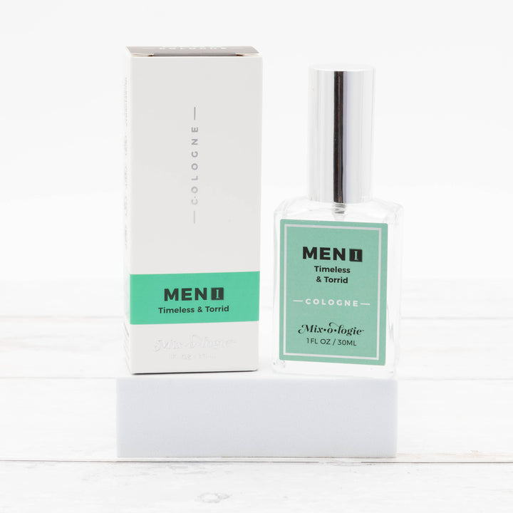 30 mL Men’s I (Timeless &amp; Torrid) Cologne Spray with green and white box; long-lasting fragrance. Also available in 30 mL.