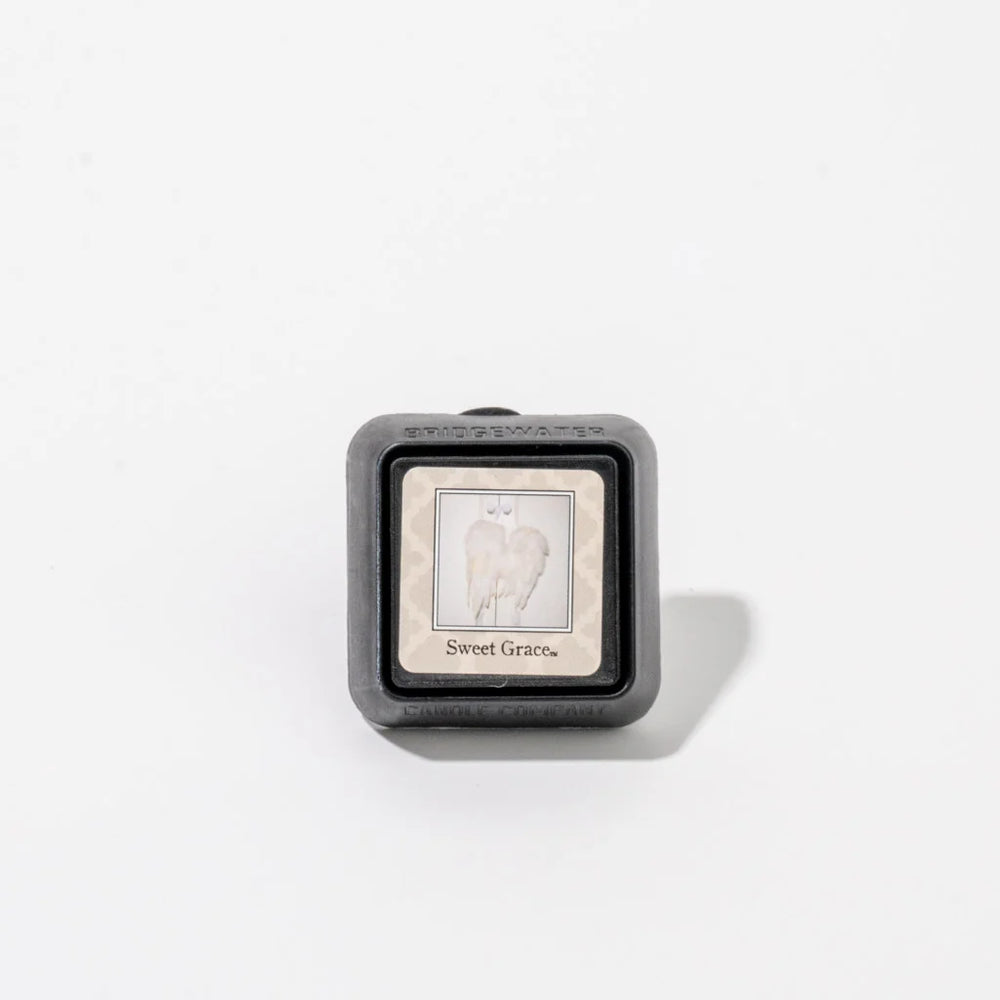 Square Sweet Grace Auto Vent Clip with angel wing label.
