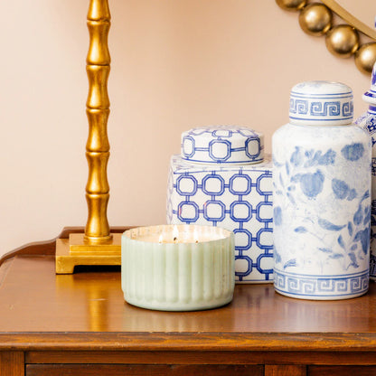 Sweet Grace Collection Candle #065: Soy-blend wax candle in a glass jar. Available sizes: 8oz, 15oz, 22oz.