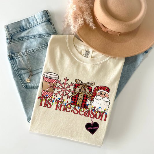 Cream "Tis The Season" Graphic Tee