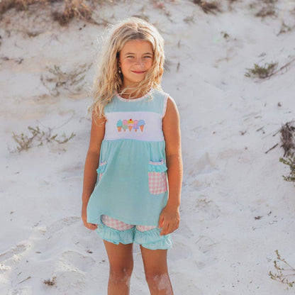 Girls Ice Cream Short Set