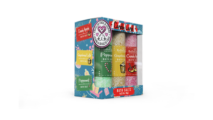 Candy Land Christmas Bath Salts Gift Set | Stocking Stuffers