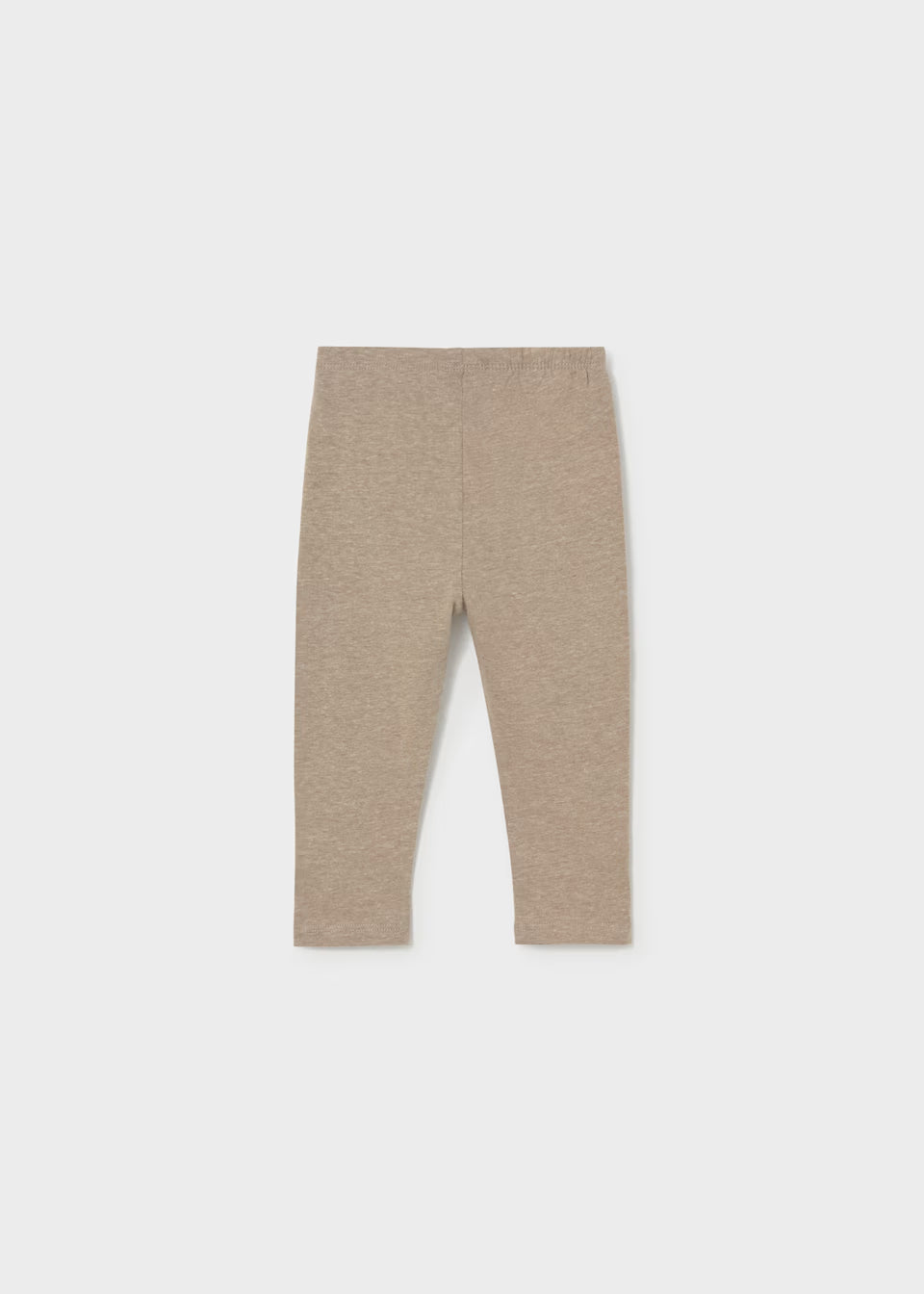 The Little Girl 2-Pack Basic Leggings Set in beige features an elastic waistband and minimal design for comfort; available in sizes 2T-6X.