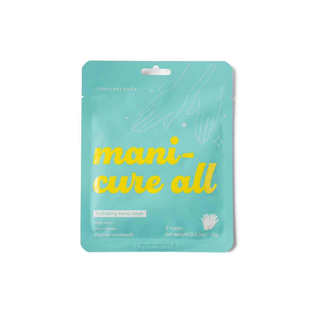 Teal packet of Smooth It Over Hydrating Hand &amp; Foot Masks, 0.63 ounces.