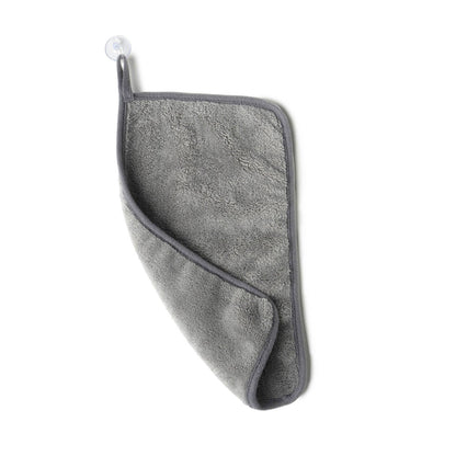 Gray Lemon Lavender Water Works Make-up Removing Towel, dark edges, soft microfiber; available in various sizes.