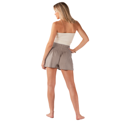Stone Cotton Shorts, L/XL shown. Lightweight, casual fit. Available in multiple sizes.