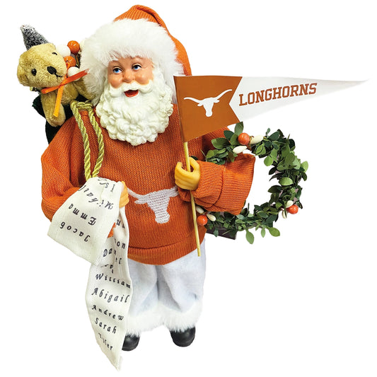 12" Texas Longhorns Proud Santa