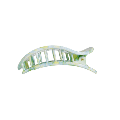 Curved, unbreakable pastel marbled hair clip with open slats. Available in multiple sizes.