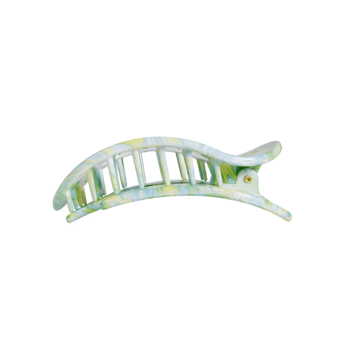 Curved, unbreakable pastel marbled hair clip with open slats. Available in multiple sizes.