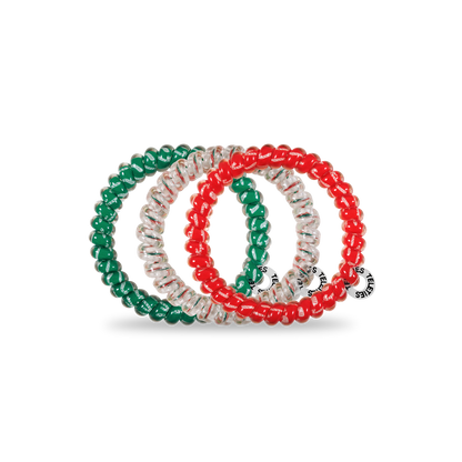 Spiral Hair Coils | Hooked on Christmas Hair Ties