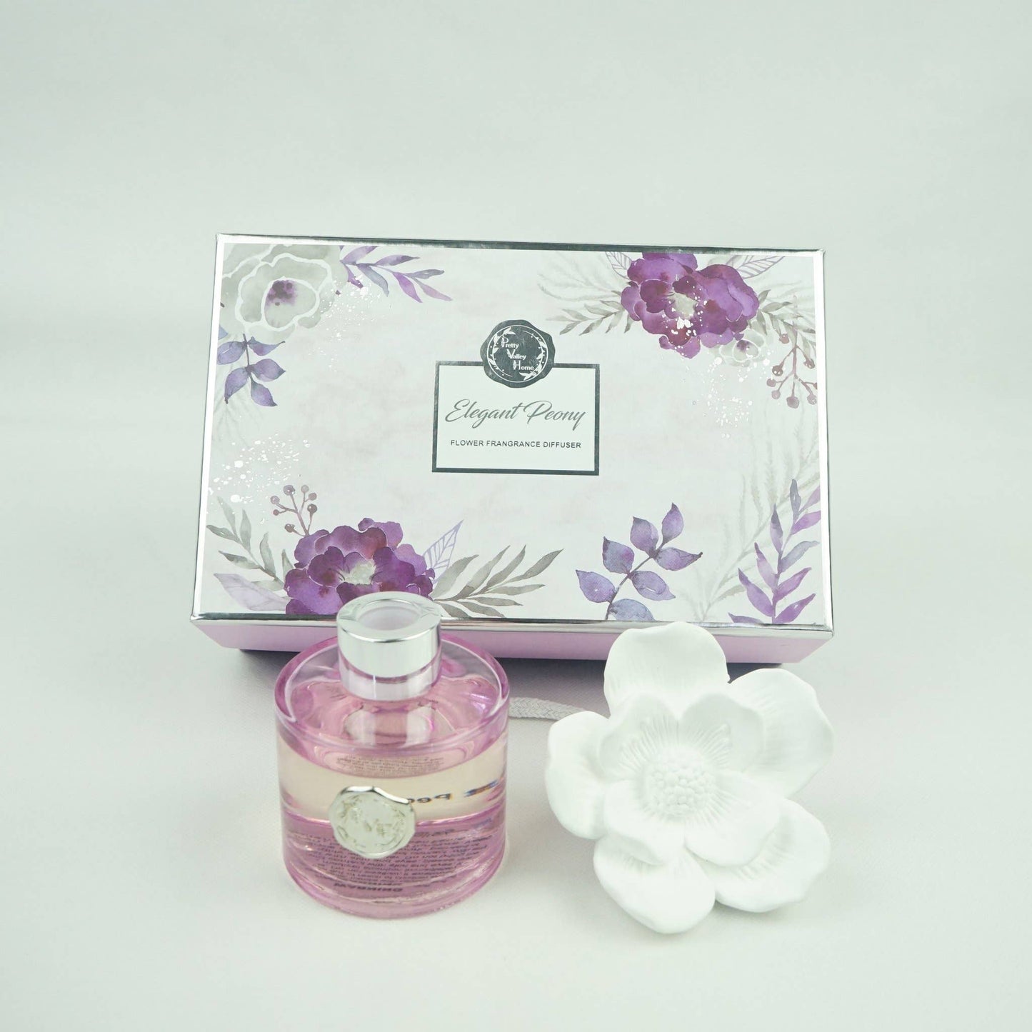 Lilac Magnolia Flower Diffuser Gift Set - Elegant Peony