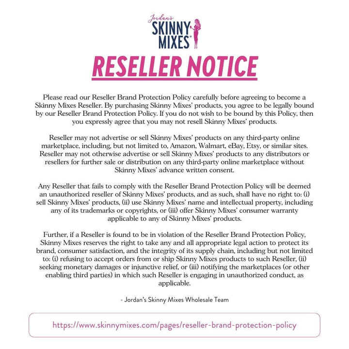 Reseller notice for Jordan&