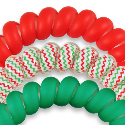 Spiral Hair Coils | Santa Baby Hair Ties