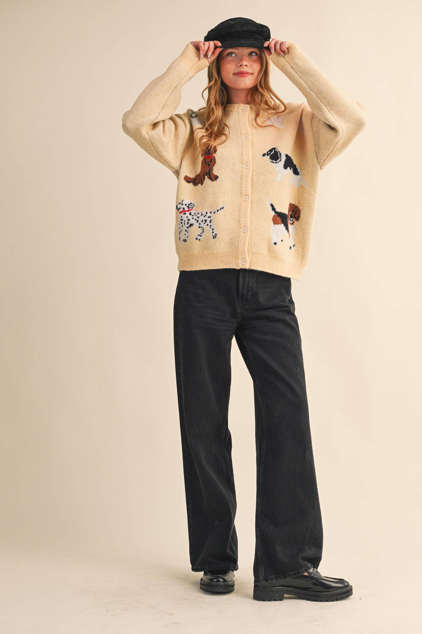 Knit Dog & Star Sweater Cardigan