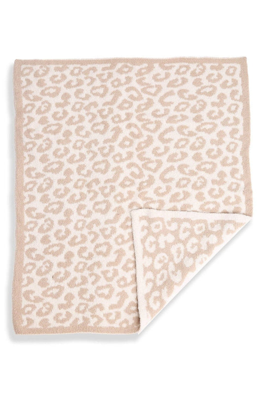 Super Lux Children's Leopard Blanket: Beige