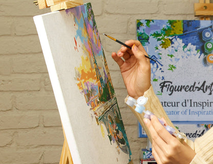 Monet Field of Poppies Paint by Numbers kit, 16"x20" canvas with paint pots and fine brush. Other sizes available.